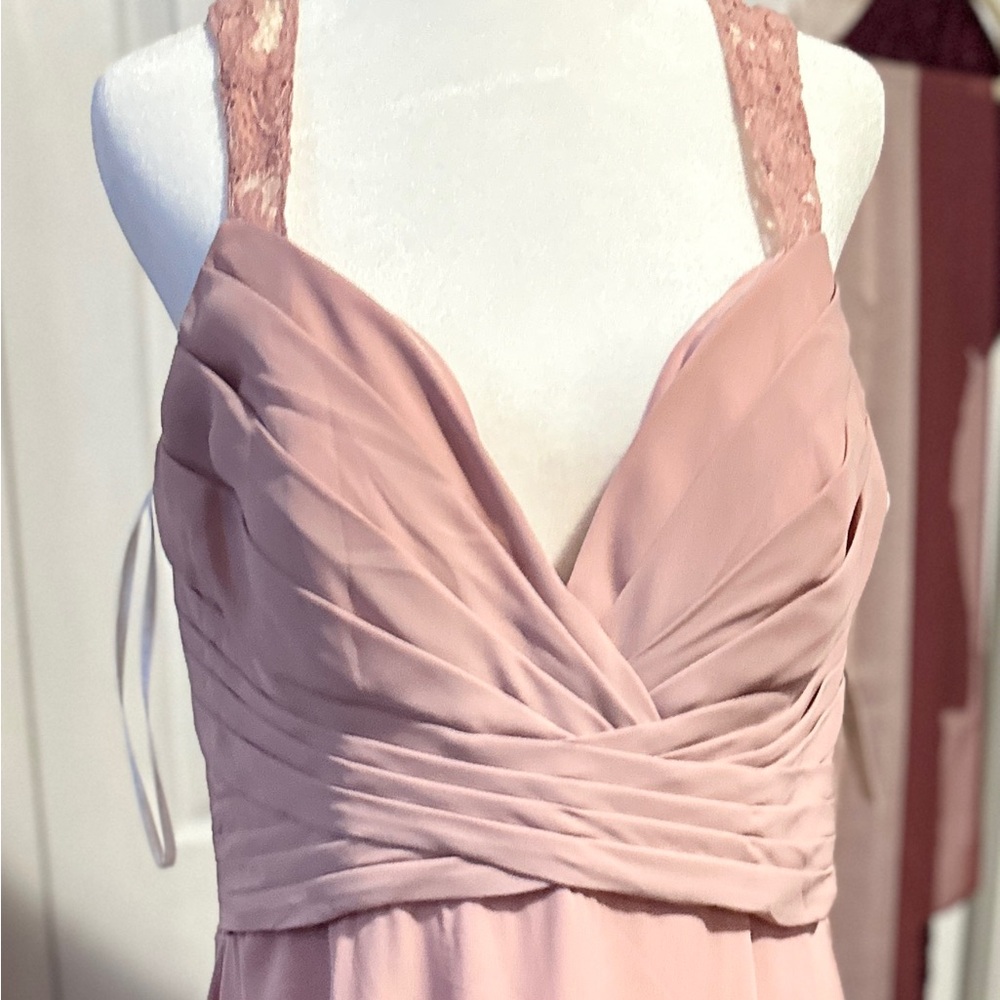 Jasmine Charlotte Chiffon & Lace Long Gown Dress - Style P216062 Size 16